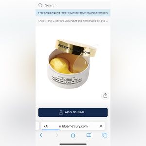 Blue mercury Peter Thomas Roth gold eye patches brand new!